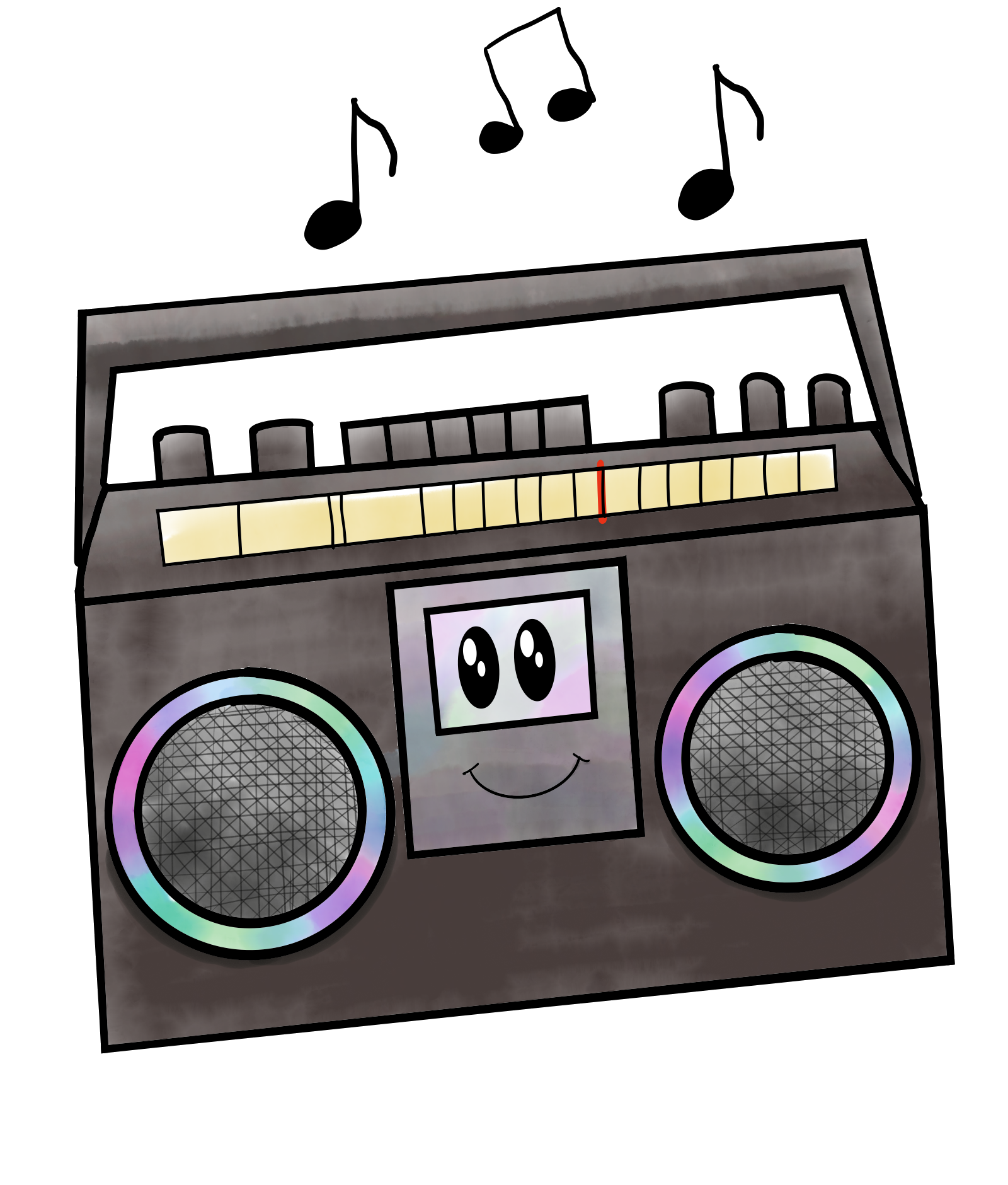 90s Boom Box Sticker