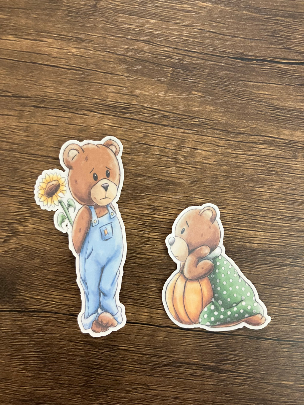 Fall Bears 3" stickers (2 pk)