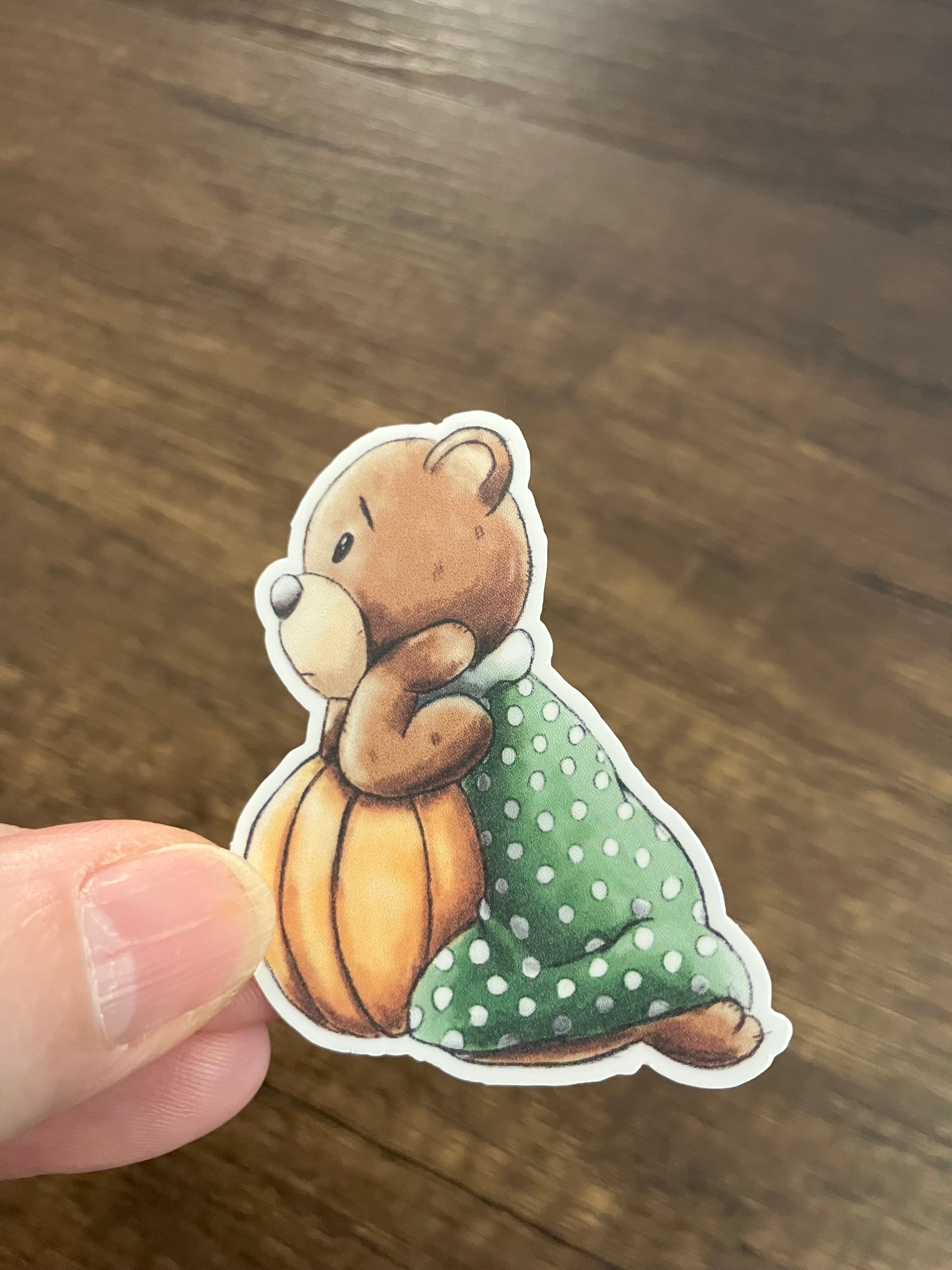 Fall Bears 3" stickers (2 pk)