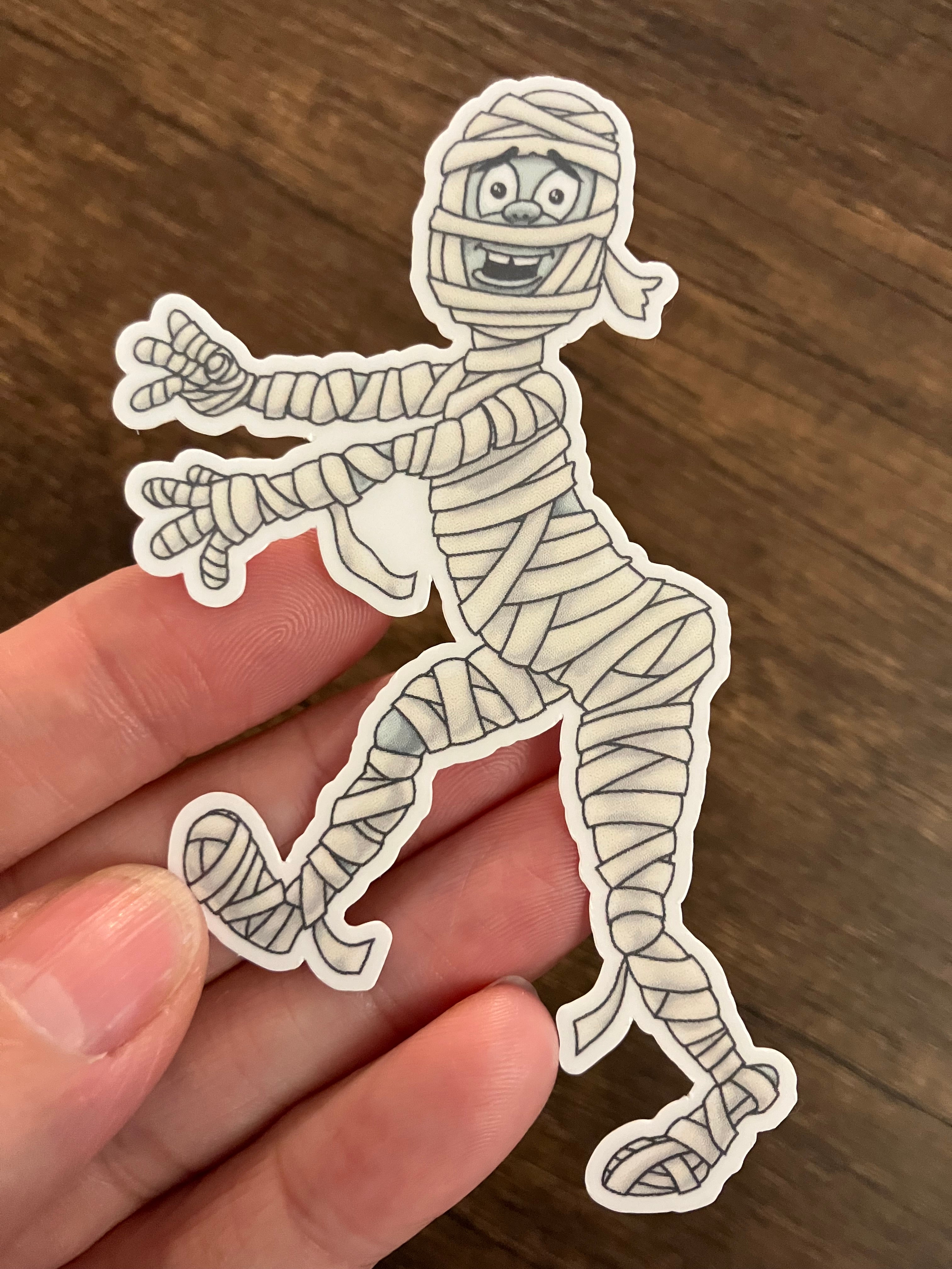 Mummy 3" sticker