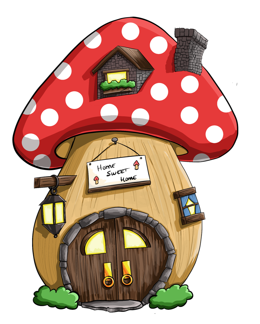 Mushroom House Sticker