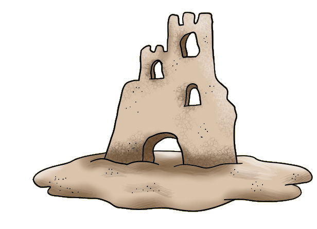 Coastal Crew - sandcastle sticker