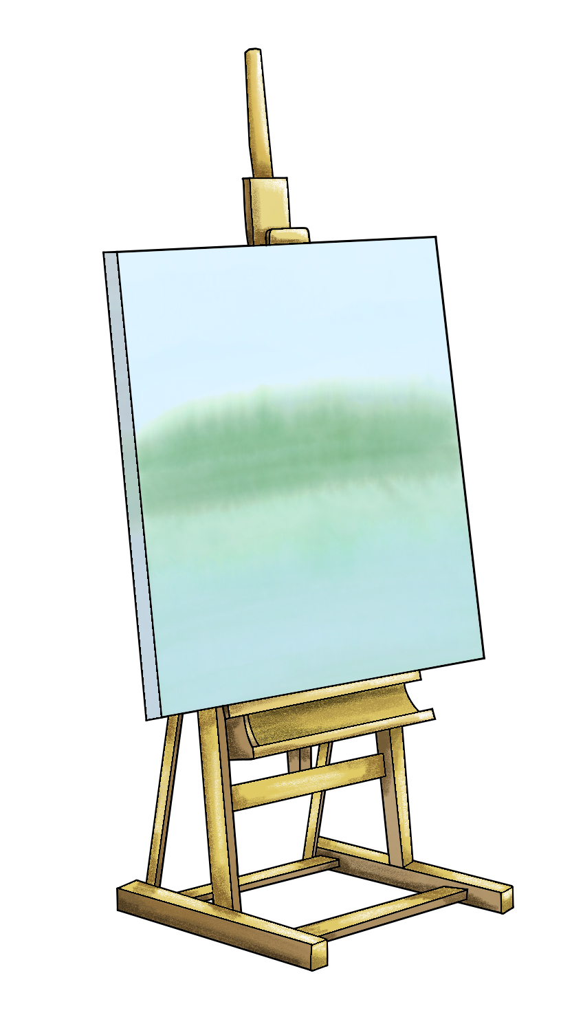 art easel sticker 3"
