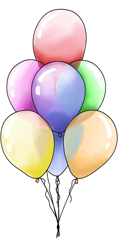 Balloons Sticker 3"