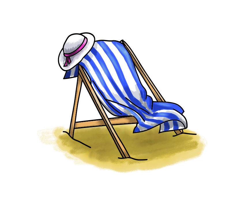 Beach Chair Sticker 3"