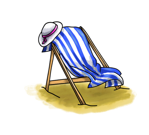 Beach Chair Sticker 3"