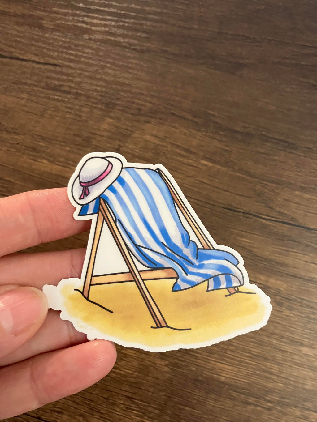 Beach Chair Sticker 3"