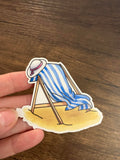 Beach Chair Sticker 3"