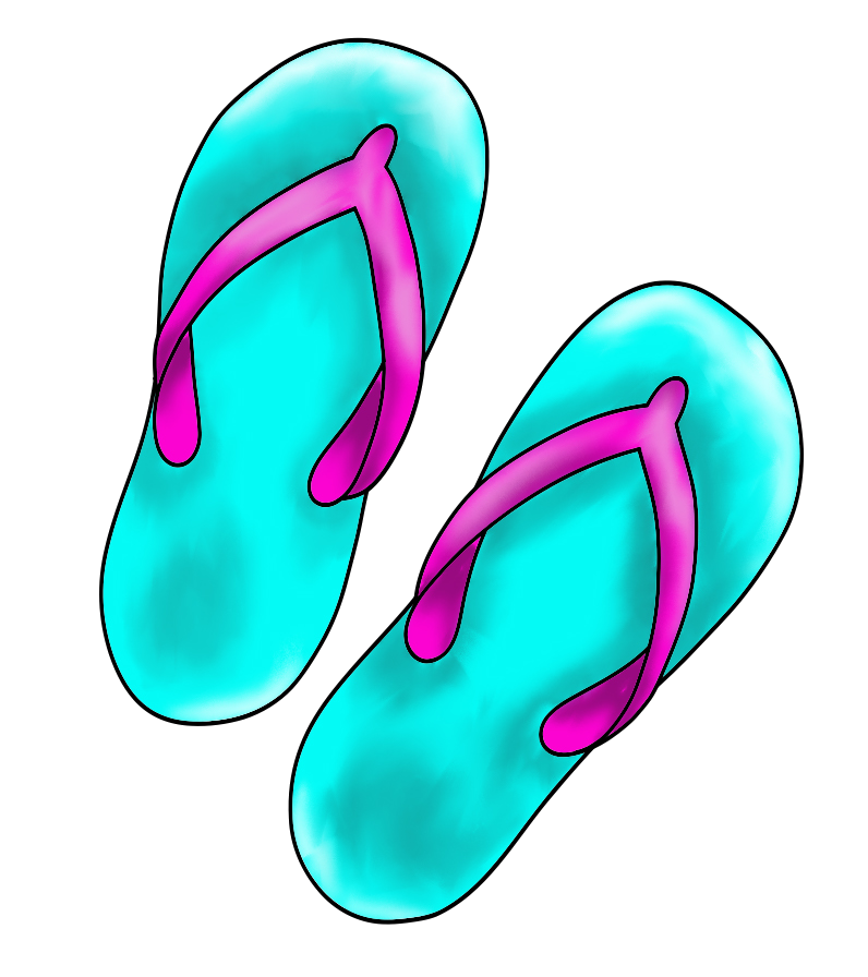 Flip Flops Sticker 3"