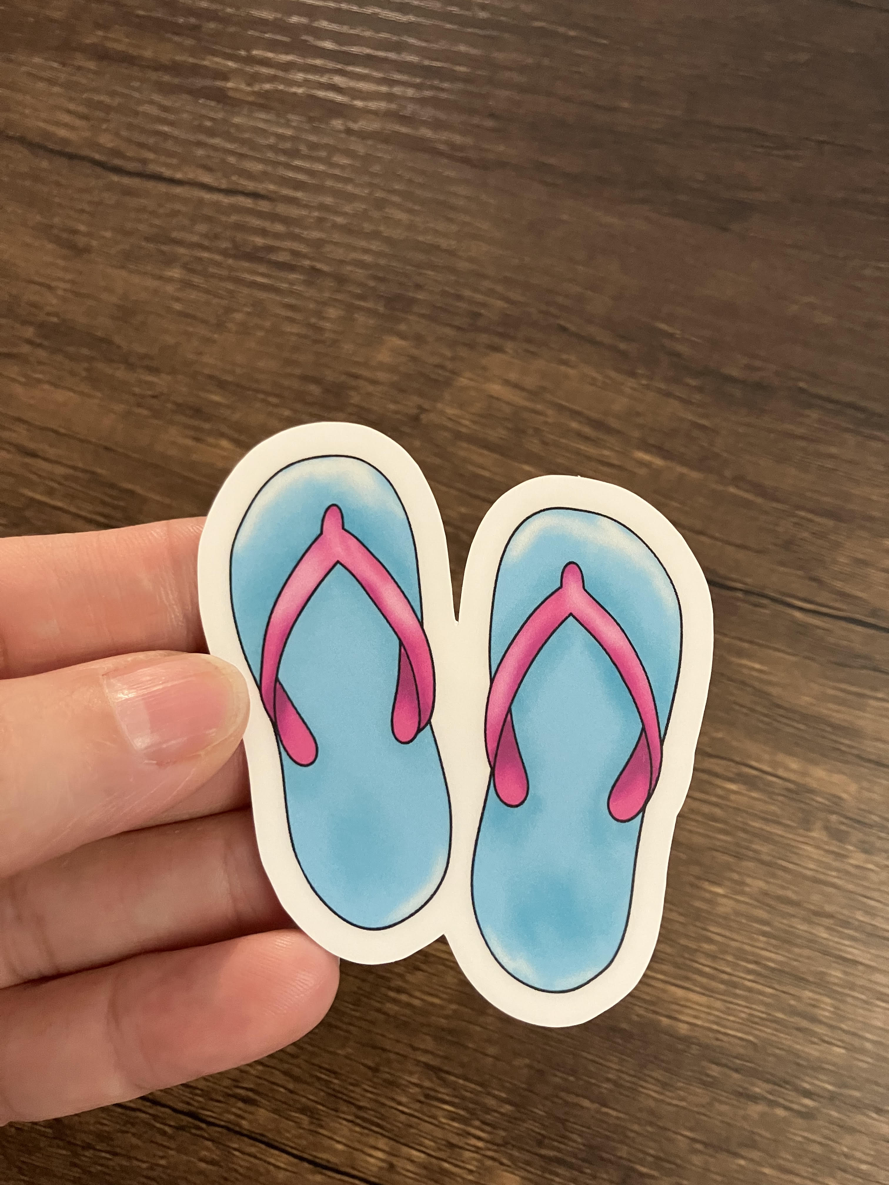 Flip Flops Sticker 3"