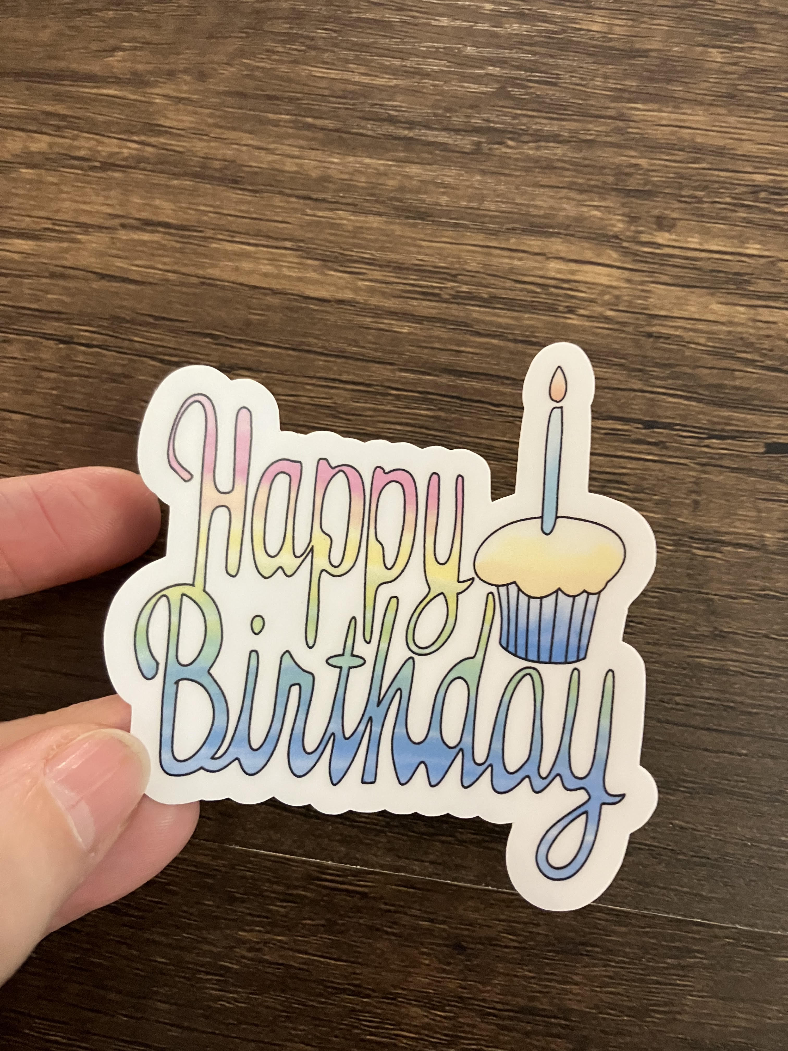 Happy Birthday Sticker 3"