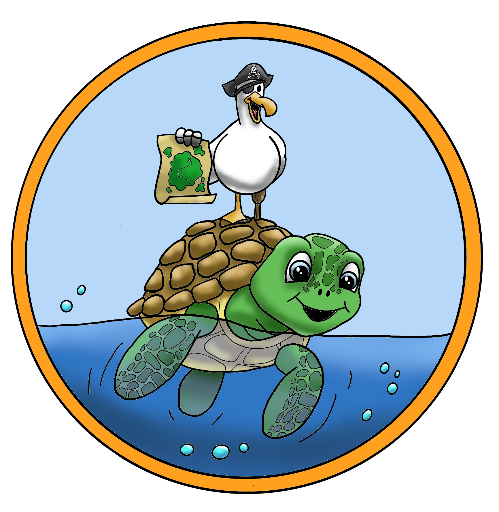 Coastal Crew - Captain Salty Beak and Toby Tidewater Sticker