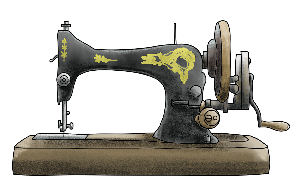 Sewing Machine Sticker 3"