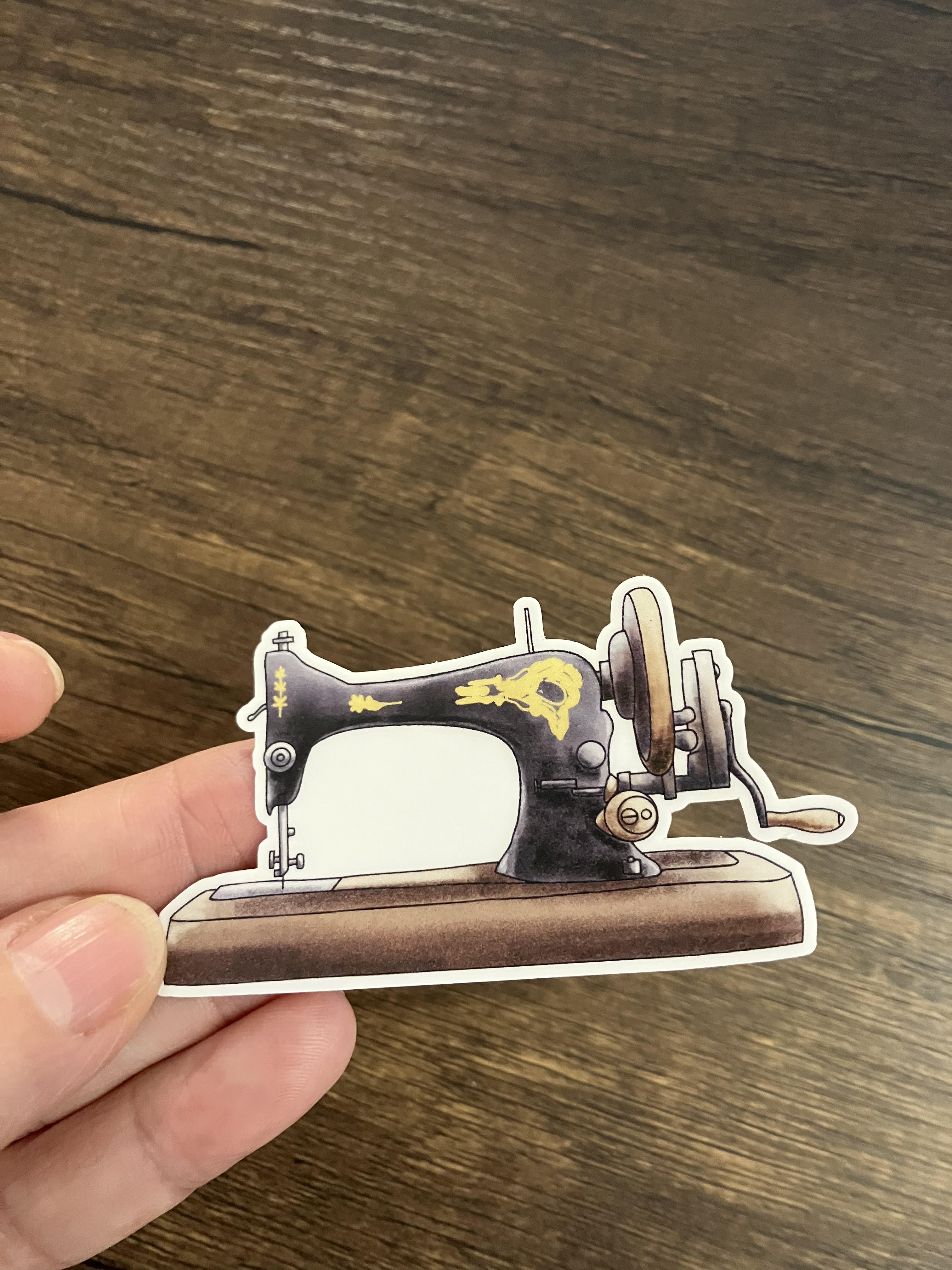 Sewing Machine Sticker 3"