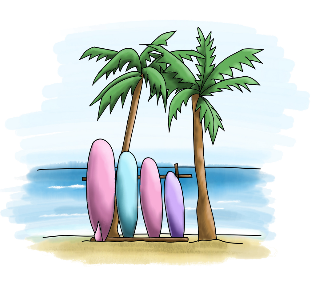 Surfboards Sticker 3"