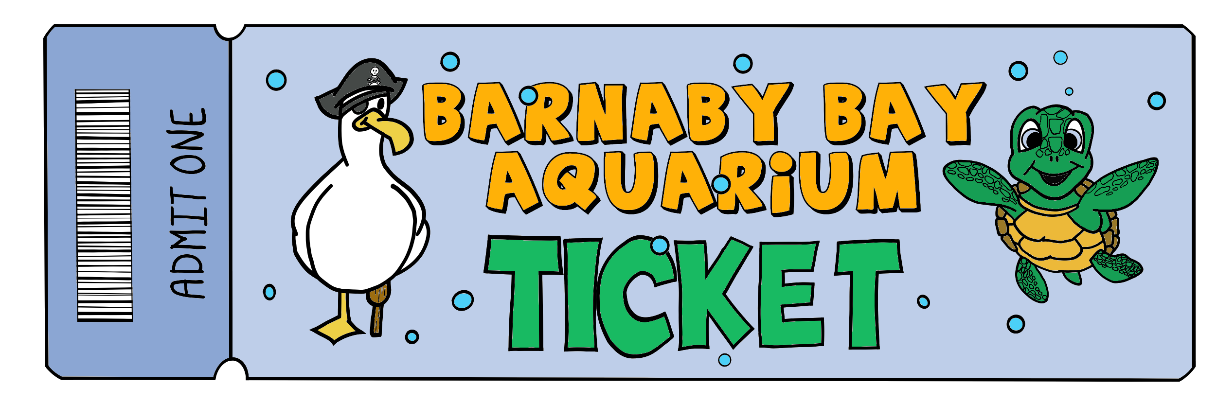 Coastal Crew Barnaby Bay Ticket Stickers (2pk)
