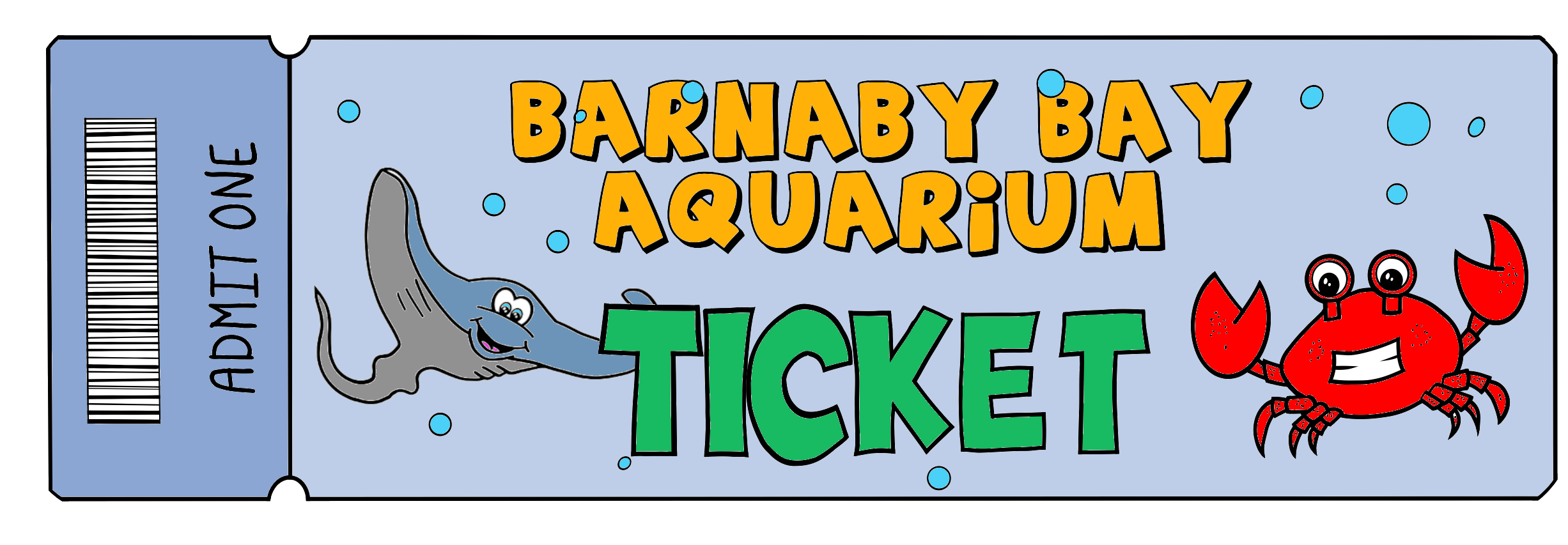 Coastal Crew Barnaby Bay Ticket Stickers (2pk)