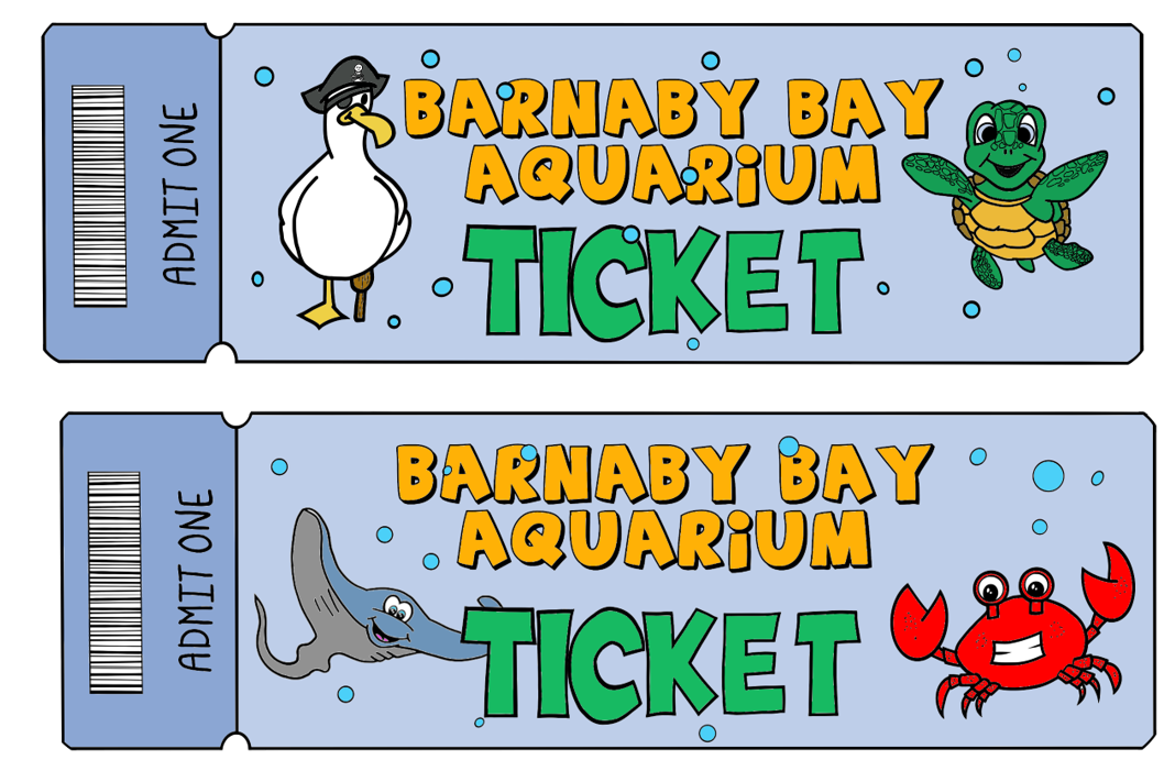 Barnaby Bay Ticket Stickers