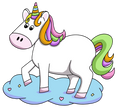 Unicorn Standing on Cloud Sticker