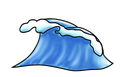 Waves Stickers (2pk) 3" each