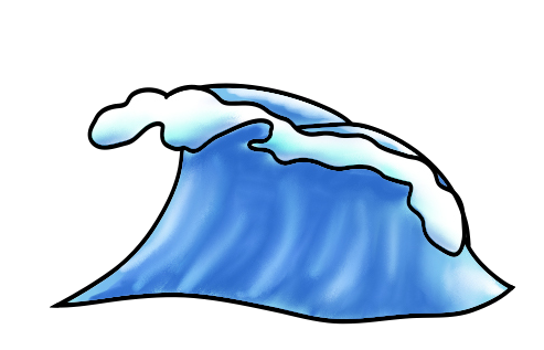 Waves Stickers (2pk) 3" each
