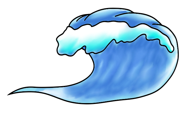 Waves Stickers (2pk) 3" each