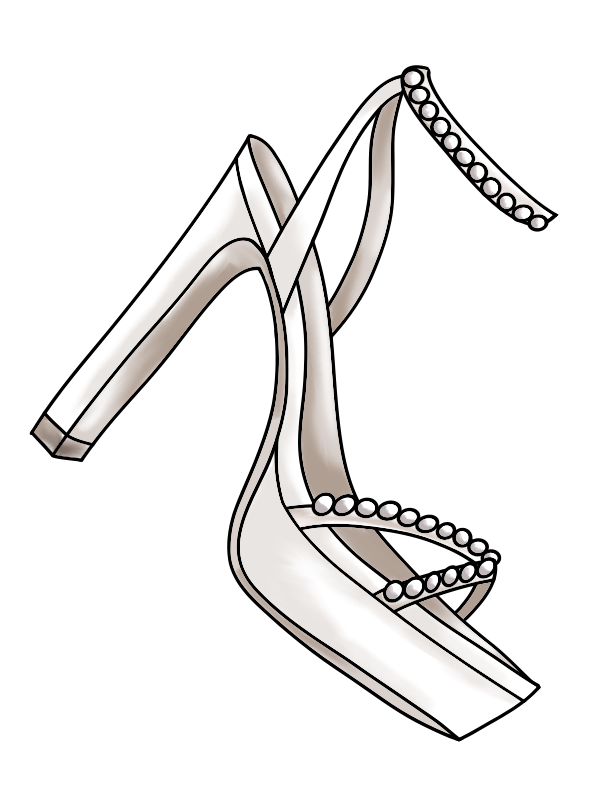 Wedding Heel Sticker 3"
