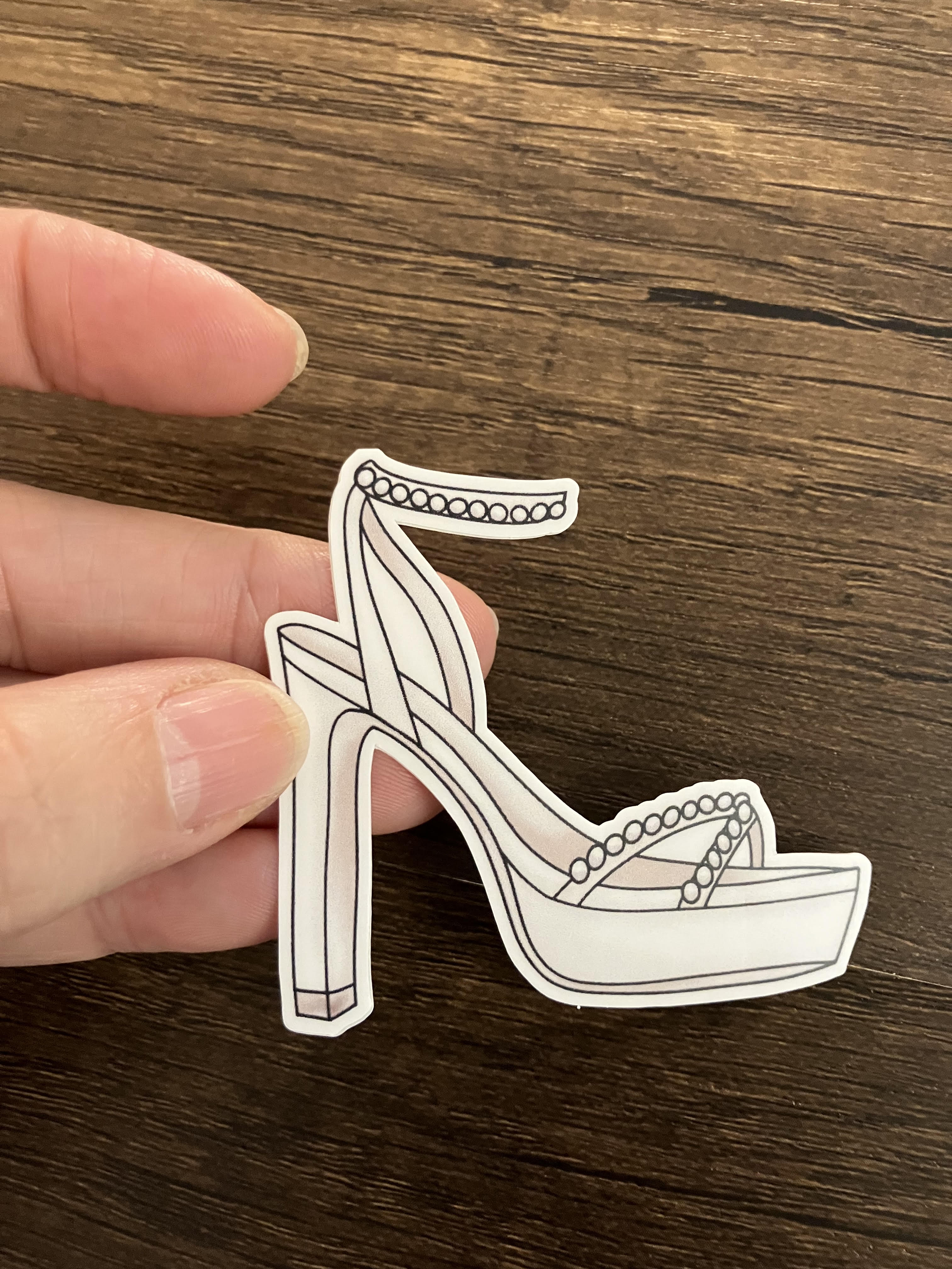 Wedding Heel Sticker 3"